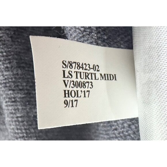 Banana Republic Turtleneck Sweater Dress XS Gray Wool Cashmere Preppy - Picture 5 of 10